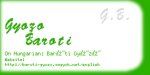 gyozo baroti business card