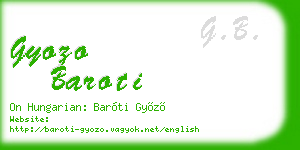 gyozo baroti business card